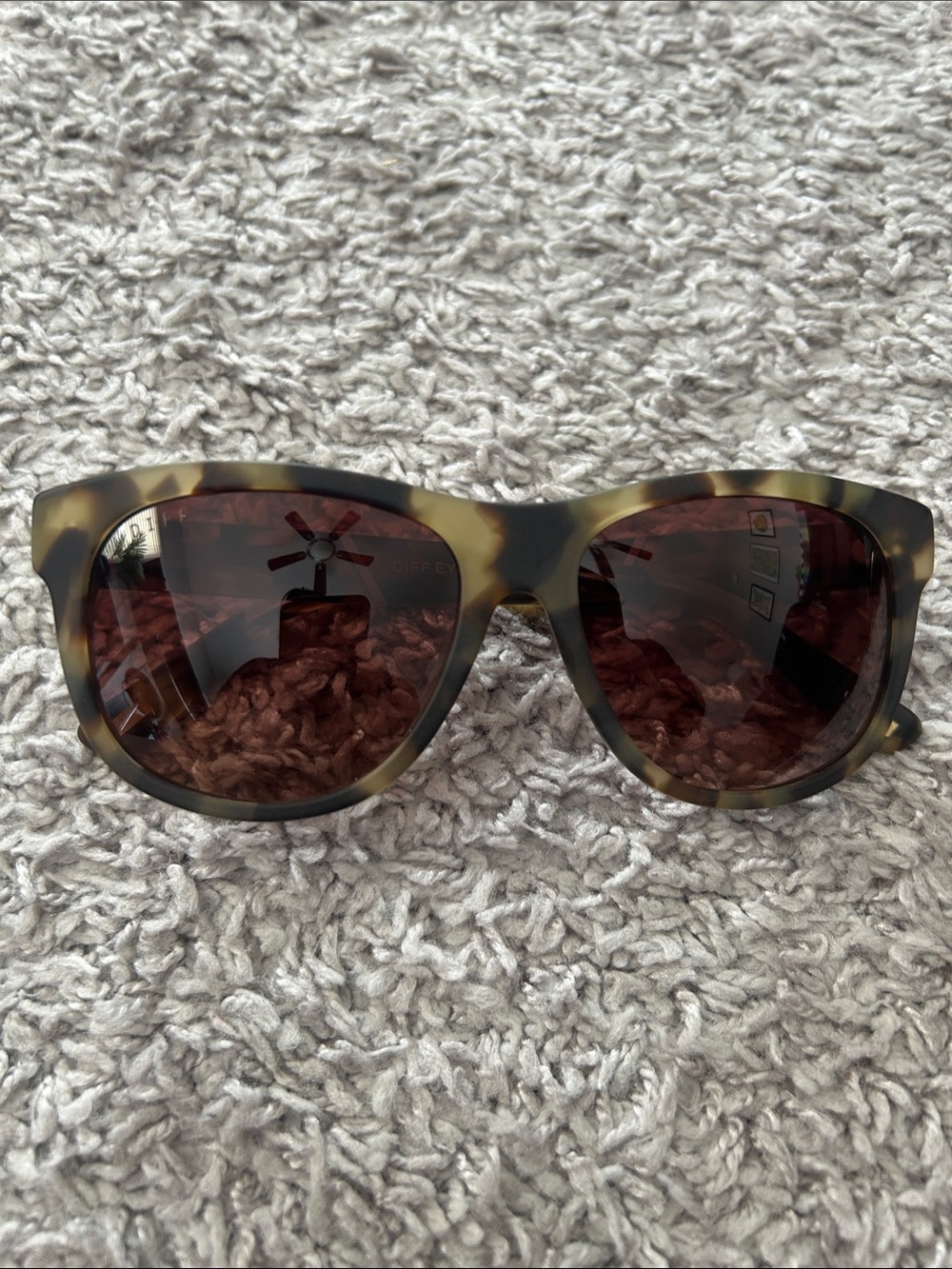 Diff Eyewear Tortoiseshell Sunglasses with Brown Lenses